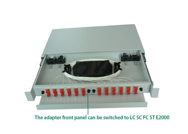 کابل نوری 19 اینچ 12 هسته ای تک حالته ODF ST / LC Rack نصب شده است
