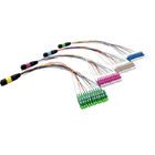 12 Fibers Fan از MTP MPO Cable OM3 / OM4 برای کانکتور های متصل