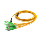 12 فیبر فنر از ضعف کم MTP MPO زرد به ST APC Mpo Tribles کابل وصله پچ طول 1 متر