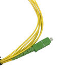تک حالت Simplex 2.0mm فیبر نوری Patch Cord SC APC اتصال دهنده سبز