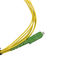 تک حالت Simplex 2.0mm فیبر نوری Patch Cord SC APC اتصال دهنده سبز