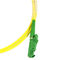کابل زرد فیبر نوری پچ کابل Singl-mode E2000 تا LC APC Polish G657A2