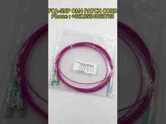 LC Unitboot OM4 Magenta Cable Duplex Fiber Optical Patch Cord 50 / 125 نوع کشش