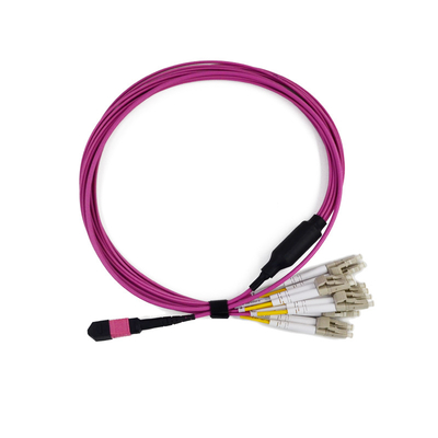 خرید 8 / 12 / 16 / 24 Fibers MPO MTP Trunk Cable Pre Terminated for LANS / WANS / FTTX online manufacture