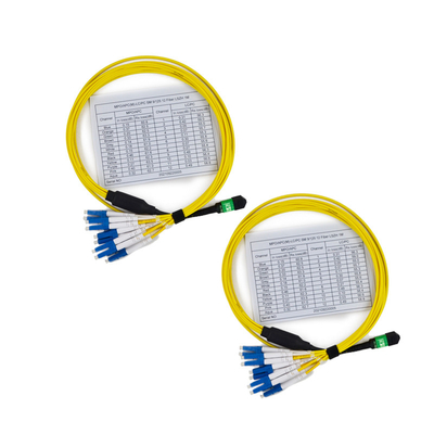 خرید کابل پیش‌آماده MTP به LC با 12 فیبر، قطر 3.0 میلی‌متر، با افت درج کم و لوله شل online manufacture