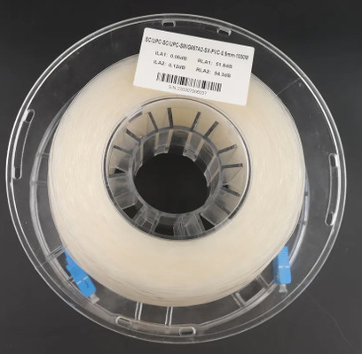 خرید 15 متری سیم پیچ فیبر نوری 0.9 میلی متری در فضای داخلی Simplex Os2 SC LC نامرئی online manufacture