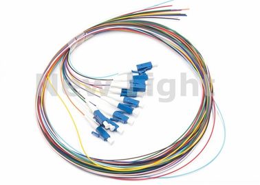 خرید LC / UPC SM 12 کانال کابلی فیبر نوری کابل فیبر نوری کد رنگی Pigtail online manufacture