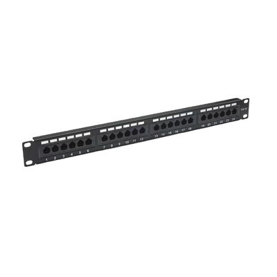 خرید پنل پیچ RJ45 فلزی با 24 پورت RoHS/UL/CE برای Cat5e/Cat6/Cat6a/Cat7 Ethernet گواهی شده است online manufacture