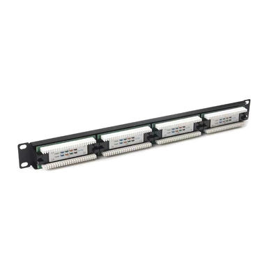 خرید 24 پورت ریک قابل نصب RJ45 Ethernet Patch Panel سازگار با کابل های Cat5e تا Cat7 online manufacture