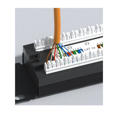 خرید پچ پنل اترنت فلزی 24 پورت RJ45 با مدیریت کابل برای شبکه‌های Cat5e/Cat6/Cat6a/Cat7 online manufacture