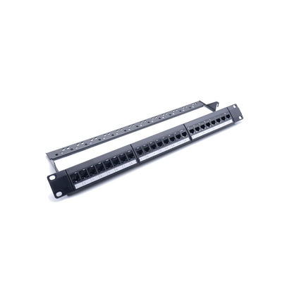 خرید 24 پورت 1U ارتفاع RJ45 پنل پچ با 110 / کرون IDC پایان برای مدیریت شبکه کارآمد online manufacture