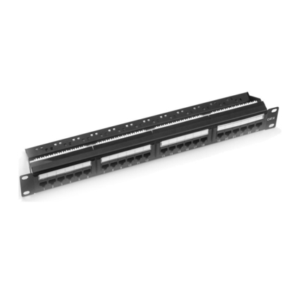 خرید پنل پچ متالی RJ45 اترنت Cat5e/Cat6/Cat6a/Cat7 سیاه 1U 2U با مدیریت کابل online manufacture