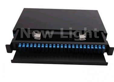 خرید 19 اینچ مجهز به قفسه رک، 24 جعبه توزیع فیبر نوری برای ترمینال کابل online manufacture