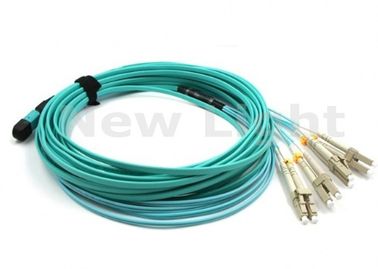 خرید 3 متر MPO MTP کابل OM3 8 رشته چند منظوره فیبر نوری کابل برای QSFP / SR ماژول online manufacture