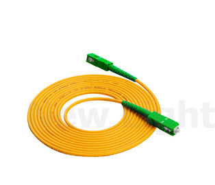 خرید SC / APC Optic Fiber Patch Cord Simplex Single Mode 3.0 قطر اتصال دهنده سبز online manufacture