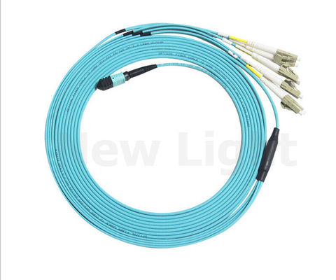 خرید کابل 12 هسته ای OM3 MPO MTP 3.0mm زنانه به LC Fanout Fiber Optic Patch Cord online manufacture
