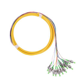 خرید زرد فیبر نوری Pigtail لوله تحت ST APC 0.3 DB از دست دادن است online manufacture