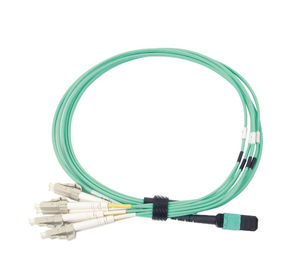 خرید 3.3 Ft MPO MTP Cable 50/125 Multimode، Fan - Out کابل فیبر نوری پچ کابل online manufacture