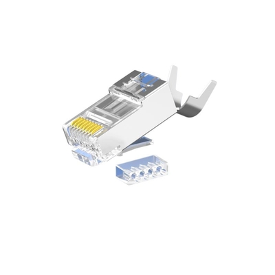 خرید پلاگین های صنعتی بزرگ CAT6 RJ45 - پوشش شفاف، 50 میکران طلا online manufacture