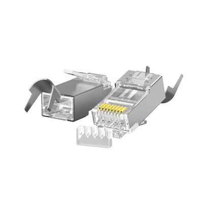 خرید کانکتورهای محافظت شده CAT7 با سرعت بالا با چکمه های فلزی - آزمایش فلوک، تاخیر کم online manufacture