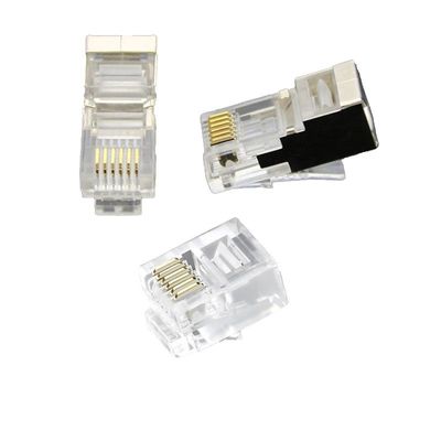 خرید کانکتور RJ45 شفاف طراحی شده و مورد آزمایش Fluke با پهنای باند 250 MHz برای شبکه های CAT6 online manufacture