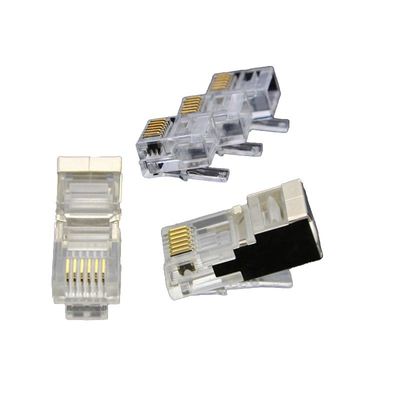 خرید کانکتور آماده RJ45 درجه 10Gbps با پهنای باند 600 MHz و سپر سه لایه online manufacture
