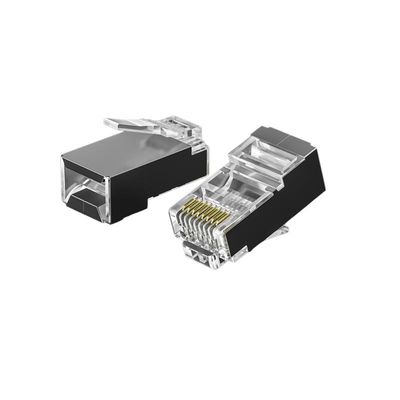 خرید کانکتور RJ45 با عملکرد بالا با تماس های طلایی 50U ، Fluke Pass و طراحی شفاف بدون پیچ و تاب online manufacture