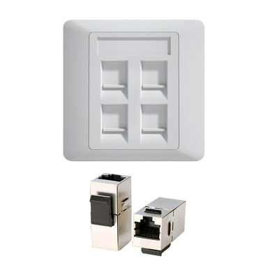 خرید CAT7 Keystone Socket 10Gbps با درجه بندی آتش UL 94V-0 و پروفایل باریک برای مراکز داده online manufacture