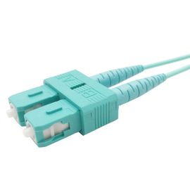خرید SC - LC چند منظوره دوبلکس کابل فیبر نوری Jumper OM3 - 300 Aqua Color online manufacture
