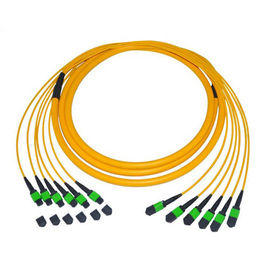خرید فیبر نوری کابل کراس پورت فیبر نوری 9/125 12 FTP MTP / MPO Pvc online manufacture