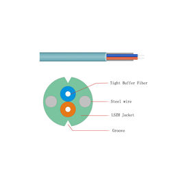 خرید استفاده از کابل کابلی FTTH فیبر نوری G652A2 FTTH با استفاده از LSZH / PVC / PE Jacket online manufacture