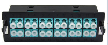خرید LC سیاه لبه پانل فیبر نوری دوبلکس را وارد کنید 24 پورت برای جعبه توزیع 1U online manufacture