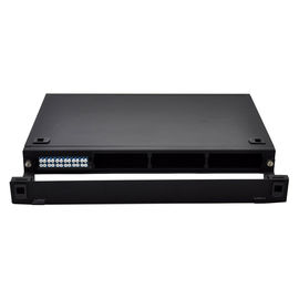 خرید پنل پچ پنل کابین فلاش کشویی کاملا FTTH 12/24 Port SC / LC / E2000 مجهز online manufacture