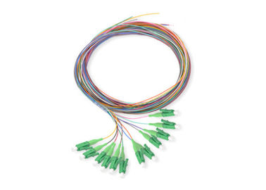 خرید کانکتور LC اتصال تک حالت فیبر نوری Pigtail 0.9mm کابل 12 رنگ online manufacture