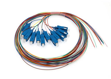 خرید اتصال فیبر نوری Pigtail SC / E2000 / FC / ST اتصال 0.9 میلی متر 12 رنگ کابل online manufacture