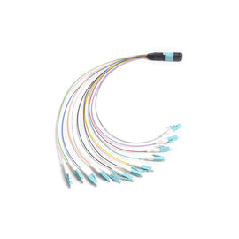 خرید 12 F MTP - LC فیبر نوری MTP MPO Breakout 0.9 Mm کابل برای جعبه ماژول کاست MPO online manufacture