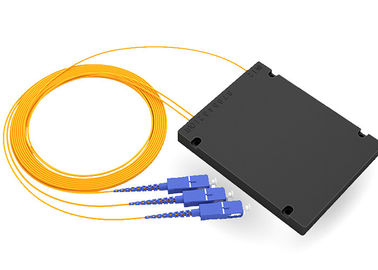 خرید شکاف فیبر نوری با طول موج گسترده ای 1x2 ABS Box Type PLC با اتصال SC / PC online manufacture
