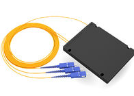 شکاف فیبر نوری با طول موج گسترده ای 1x2 ABS Box Type PLC با اتصال SC / PC