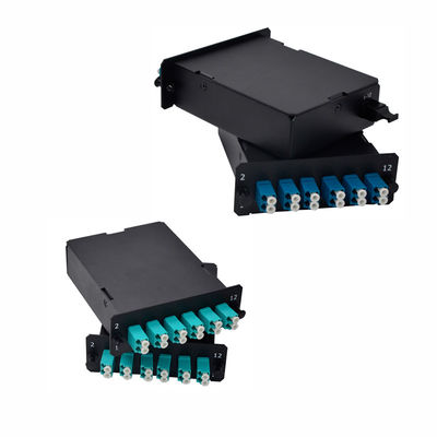 خرید ماژول کاست MPO قابل نصب در رک ۱۹ اینچی با کابل فیبر نوری کورنینگ و افت درج کم online manufacture