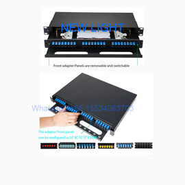 خرید فیبر نوری 24 پورت LC / SC / ST / FC Patch Panel 24 Port 1U اندازه استاندارد سیاه online manufacture