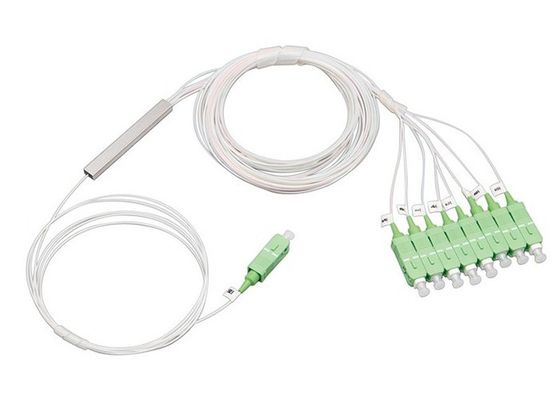 خرید 1x8 مینی PLC Splitter با اتصال SC و لوله فولاد ضد زنگ برای شبکه های فیبر نوری online manufacture