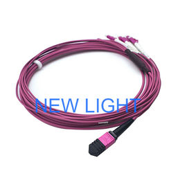 خرید LSZH MPO Trunk Cable Female to 4 DX SC Multimode OM3 Fiber Patch Cable online manufacture