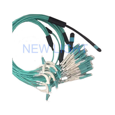 خرید 5m OM4 (OM3) 50/125 MPO رابط زنانه به LC Duplex Multifiber Jumper با طول قابل تنظیم online manufacture