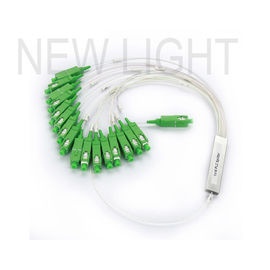 خرید فیبر نوری اتصال دهنده SC / APC Singlemode 900μm Fiber 1x2 Blockless online manufacture