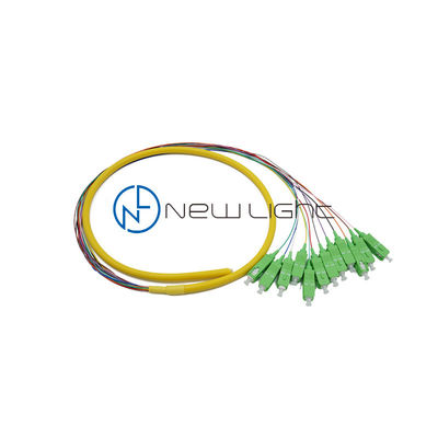 خرید لوله گشاده 12 هسته ای SC فیبر Pigtail 0.9mm برای مجموعه های کابل چند فایبر با عملکرد بالا online manufacture