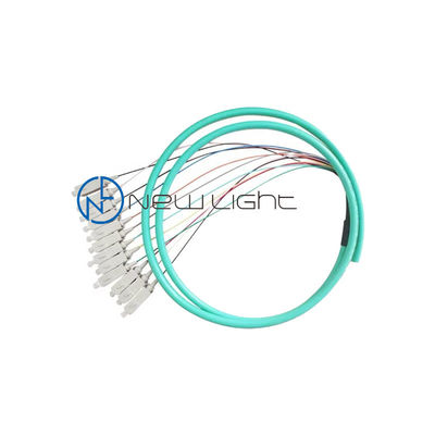 خرید 12core Multimode Fiber Optic Pigtail با قطر 0.9mm برای انتقال داده های با سرعت بالا online manufacture