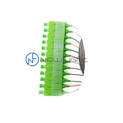 خرید LSZH 12 Color 1M Fiber Optic Pigtail SC / E2000 / FC / ST Fiber Optic Tail online manufacture