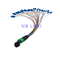 کابل فیبر نوری MPO کم افت ورودی SM 0.9 میلی متر قطر 12 رنگ