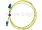 زرد LC LC فیبر کابل پچ، مواد PVC مواد 3 متر فیبر نوری Simplex کابل