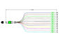 کابل فیبر نوری 12 Out 9 میلیمتری 12 سیم فن / نوری MPO APC مرد به SC APC